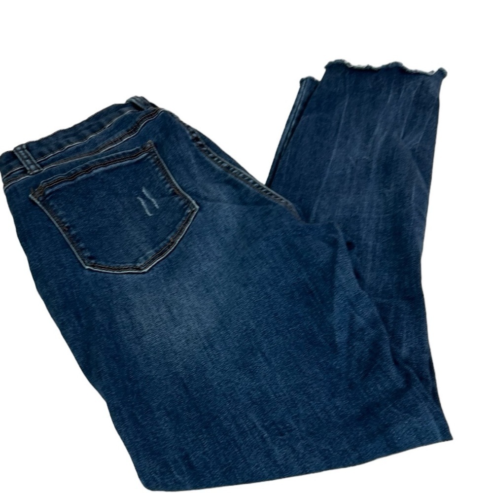 Reaction Kenneth Cole Kate Skinny Distressed Raw edge Mid Rise Blue Jeans 8/29